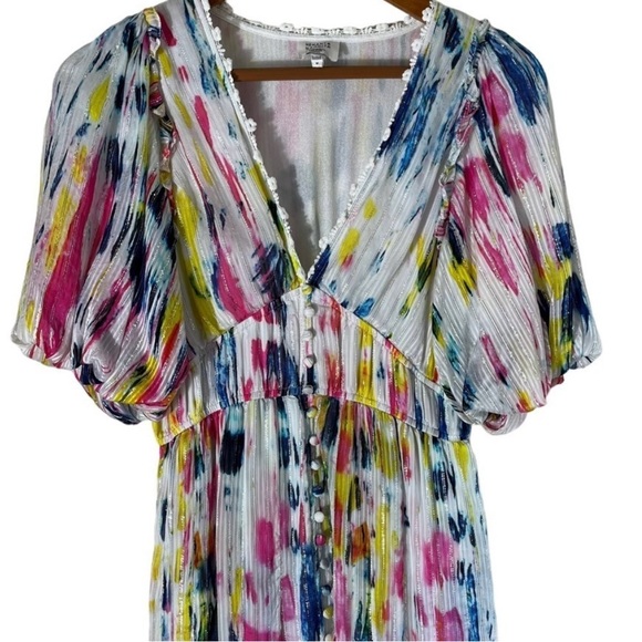 HEMANT & NANDITA Jorah Colorful Midi Dress - Picture 4 of 5